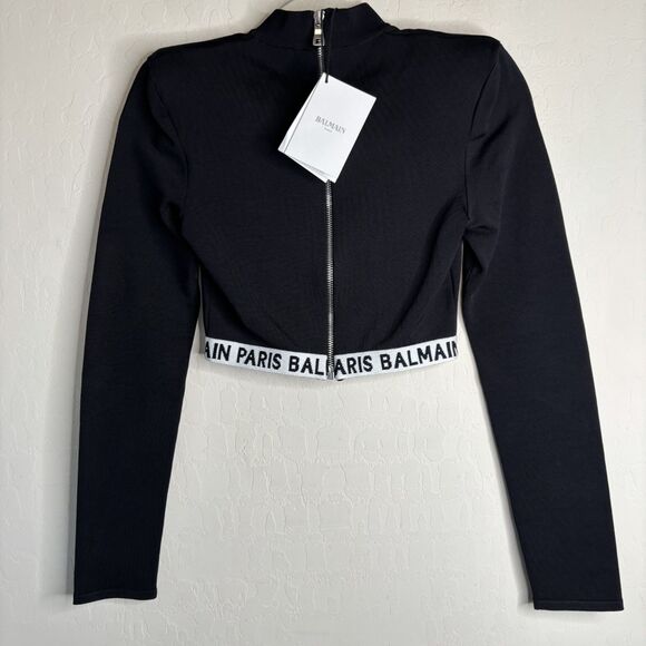 Balmain Knit Logo Crop Top - Picture 8 of 8